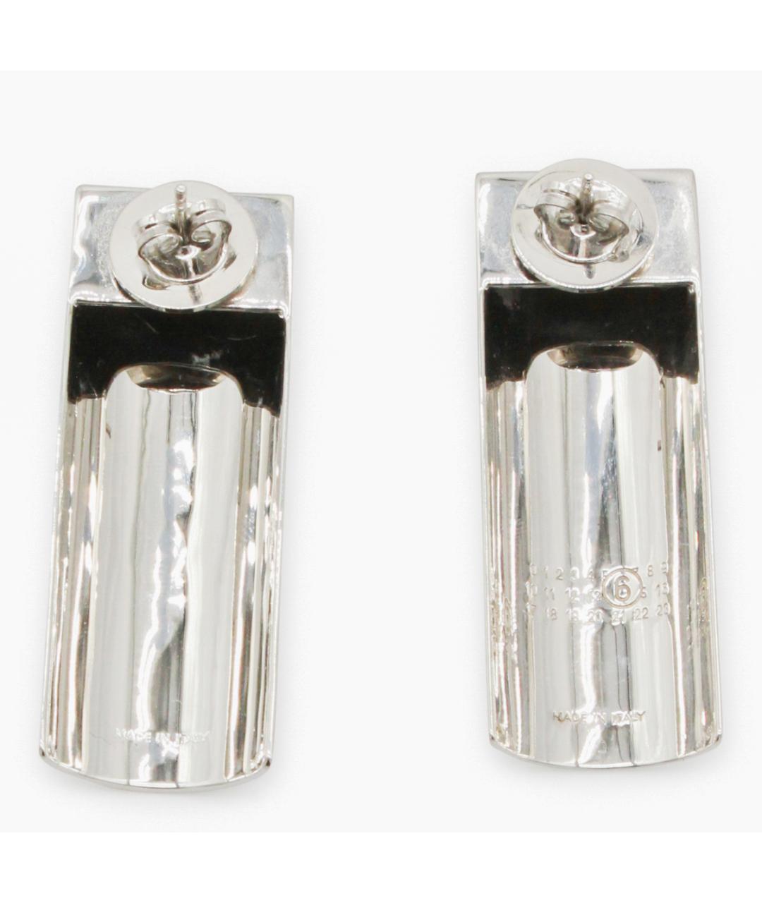 MM6 MAISON MARGIELA Серебряные металлические серьги, фото 3