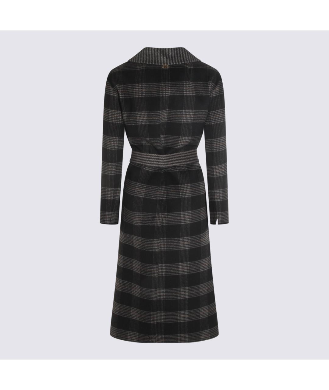 TWIN-SET Черное шерстяное пальто, фото 2