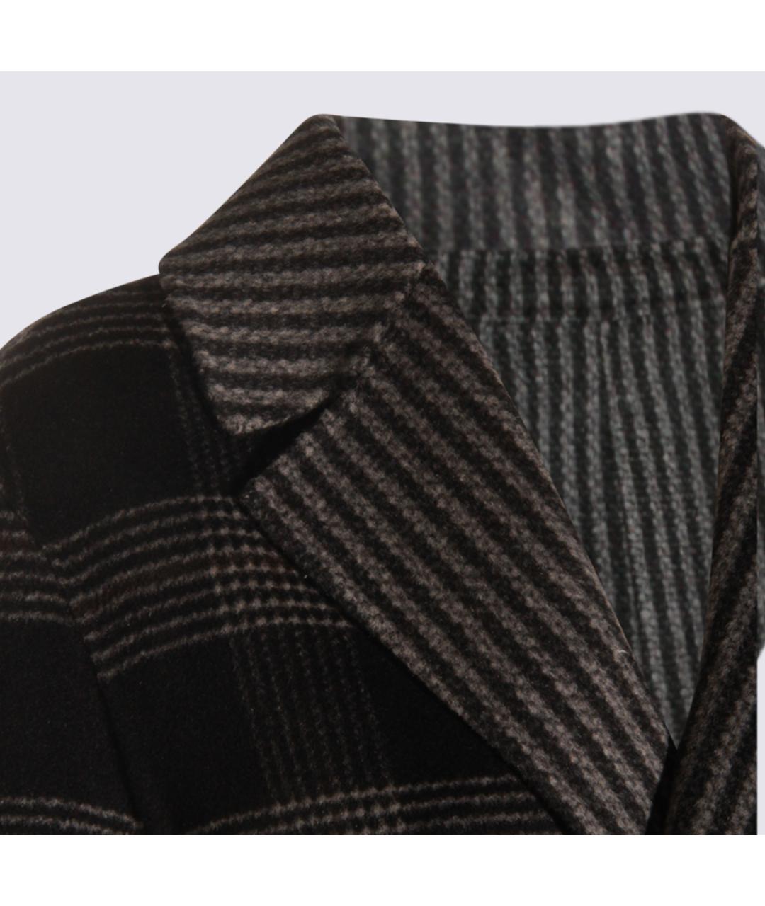 TWIN-SET Черное шерстяное пальто, фото 4