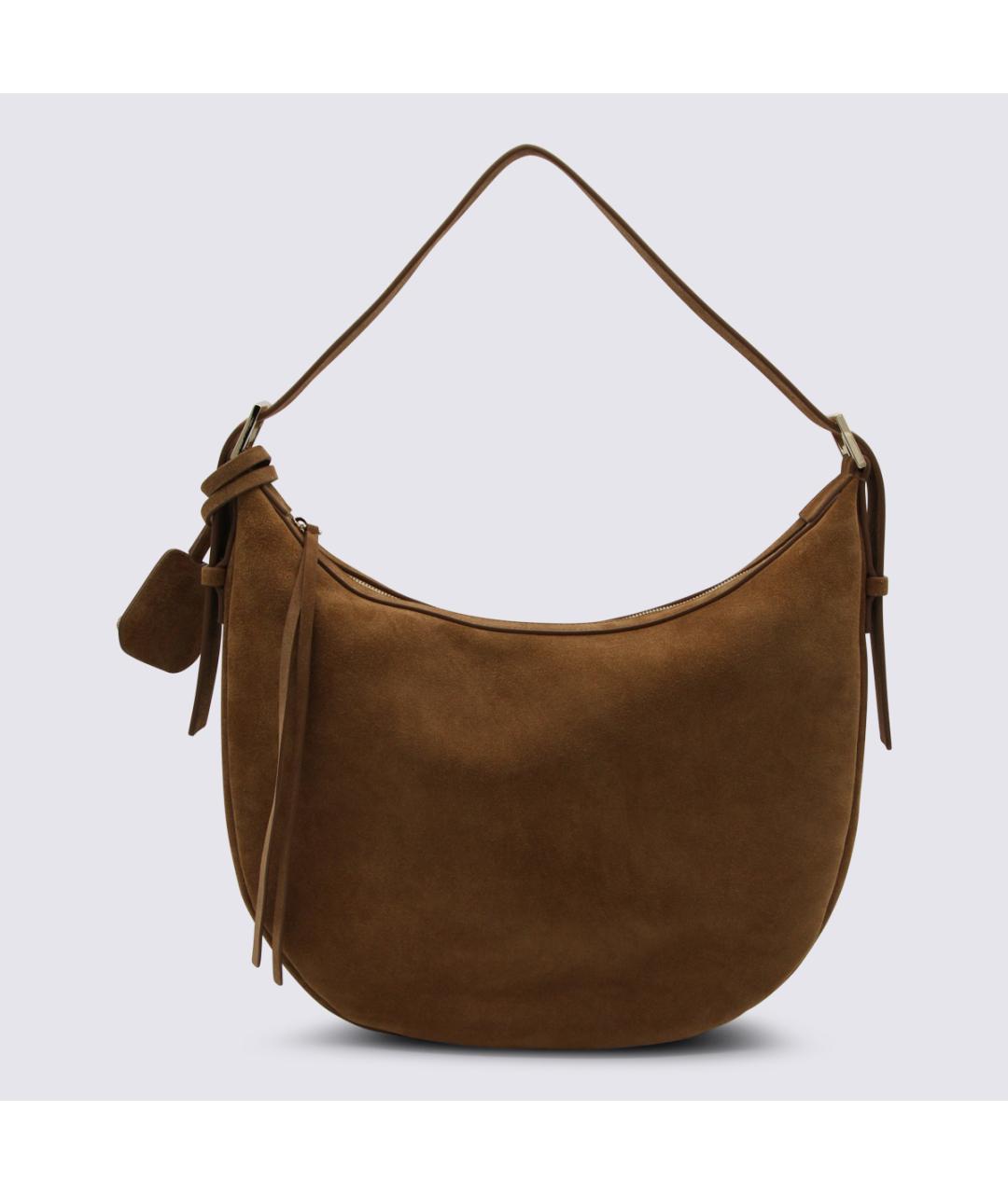 FABIANA FILIPPI Коричневая замшевая сумка через плечо, фото 3