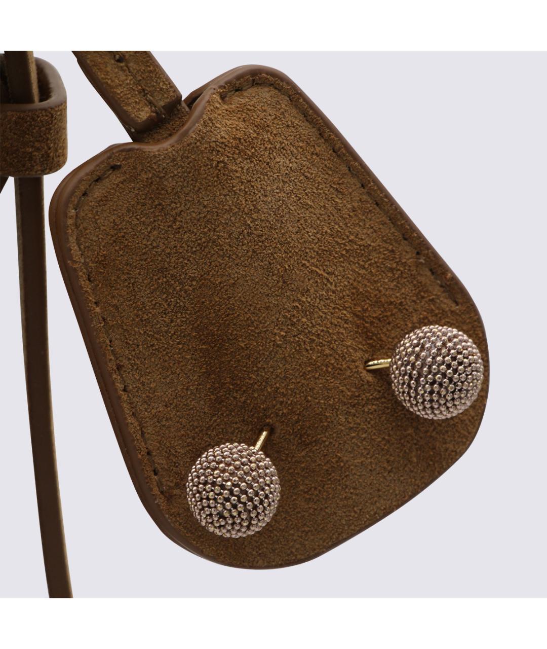 FABIANA FILIPPI Коричневая замшевая сумка через плечо, фото 4