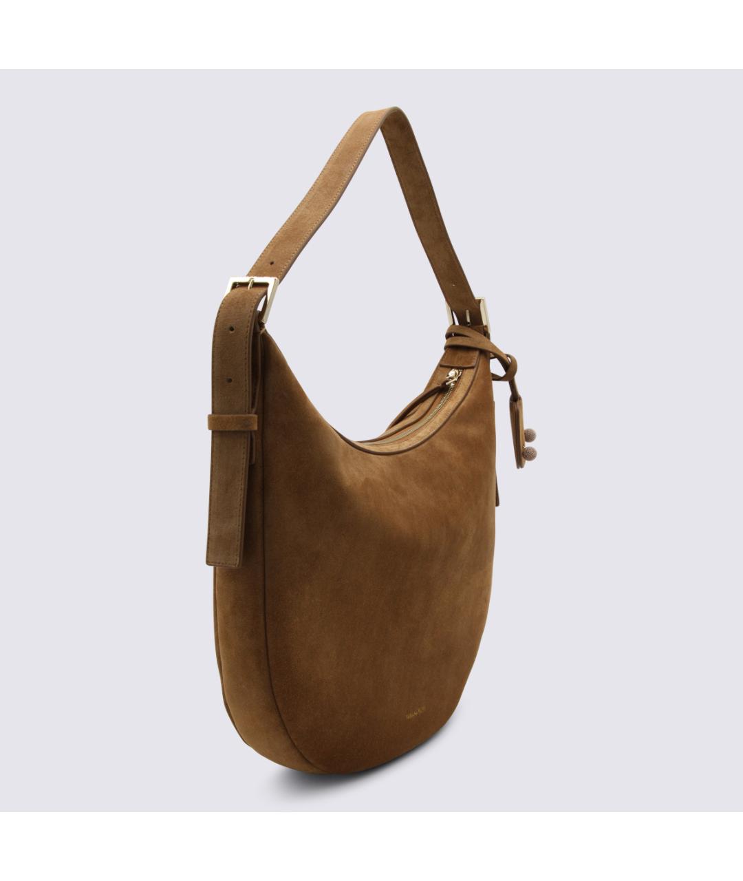 FABIANA FILIPPI Коричневая замшевая сумка через плечо, фото 2