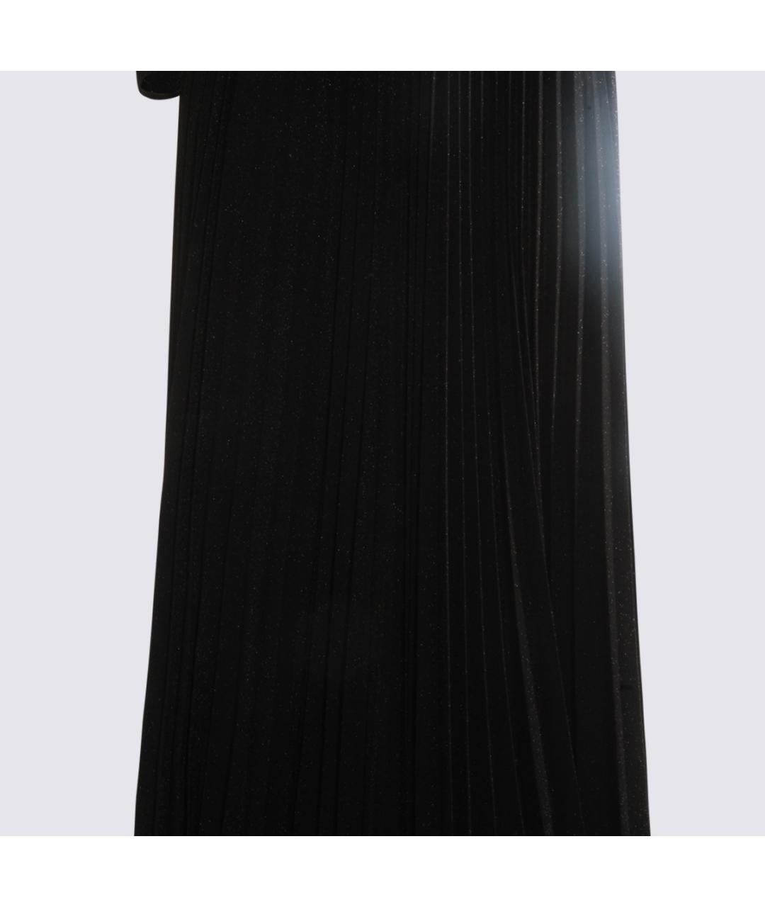 ELISABETTA FRANCHI Черное вискозное вечернее платье, фото 4