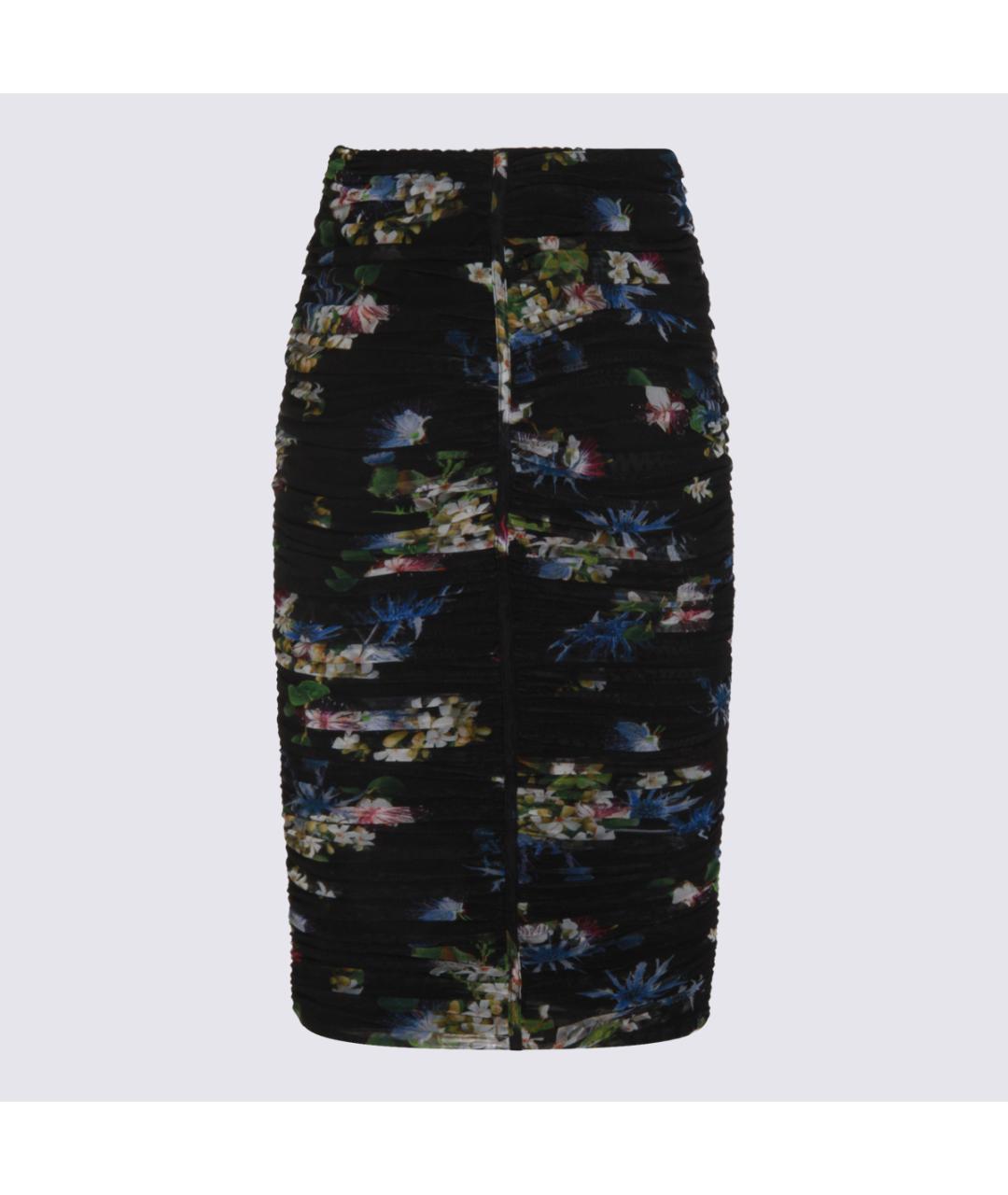 BLUMARINE Мульти полиэстеровая юбка миди, фото 2