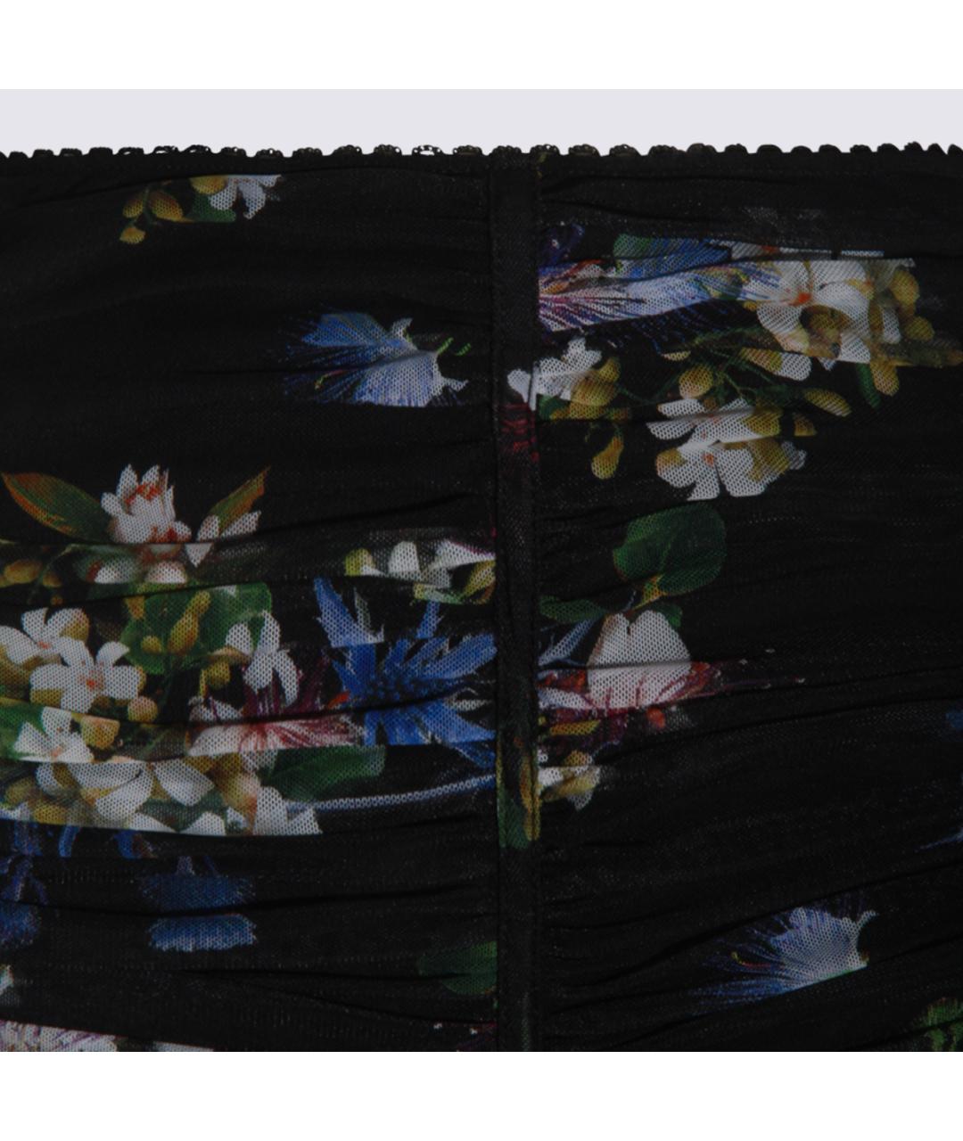 BLUMARINE Мульти полиэстеровая юбка миди, фото 3