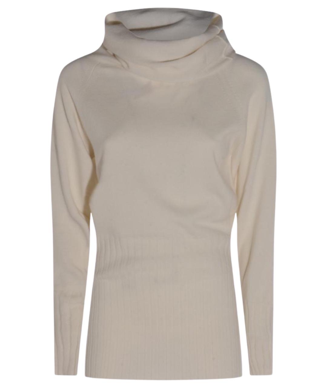 MALO Белый шерстяной джемпер / свитер, фото 1