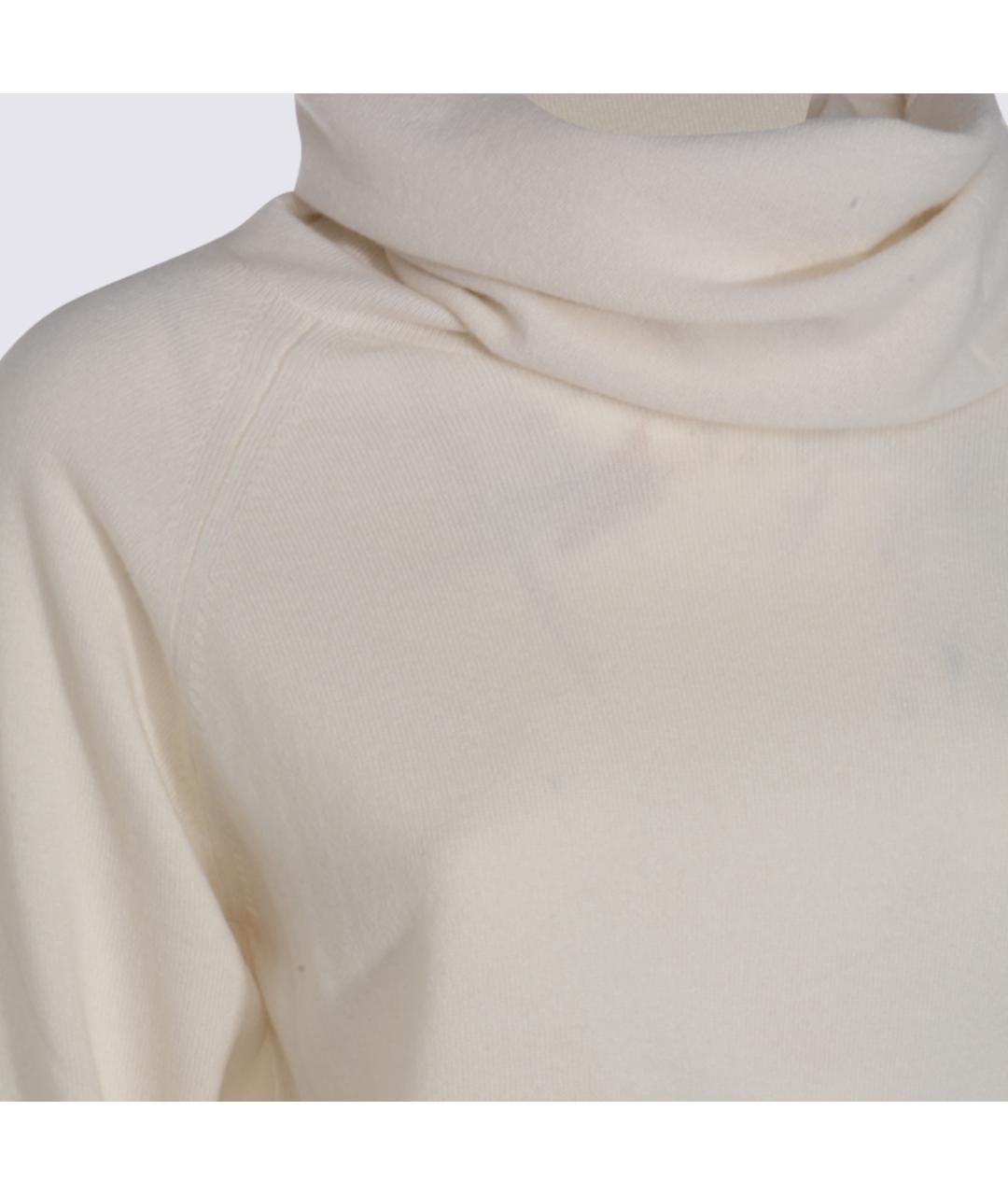 MALO Белый шерстяной джемпер / свитер, фото 4