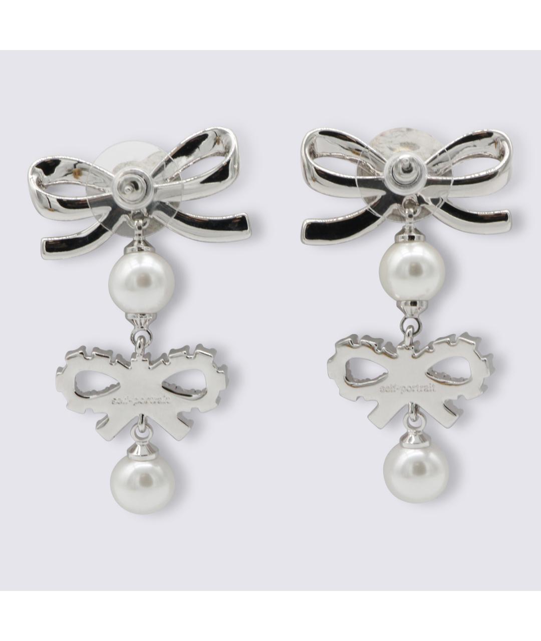 SELF-PORTRAIT Серебряные металлические серьги, фото 2