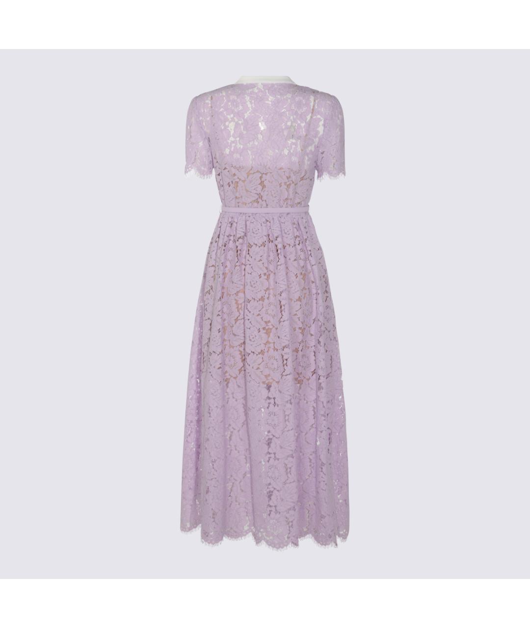 SELF-PORTRAIT Фиолетовое полиэстеровое повседневное платье, фото 2