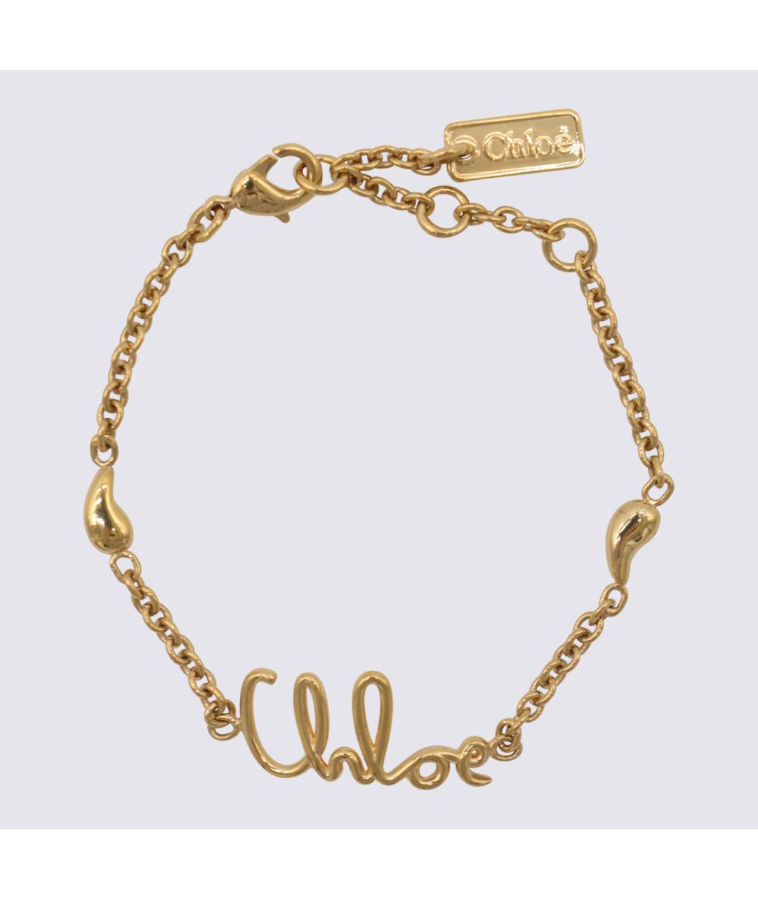 CHLOE Золотой металлический браслет, фото 3