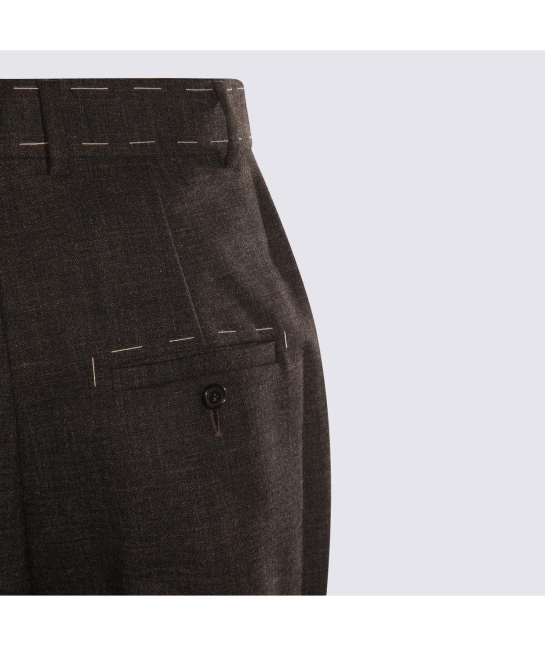 MOSCHINO Серые шерстяные брюки узкие, фото 4