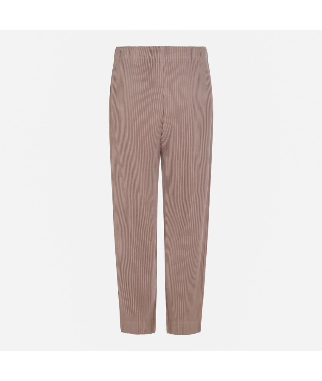 HOMME PLISSE ISSEY MIYAKE Бежевые полиэстеровые повседневные брюки, фото 2