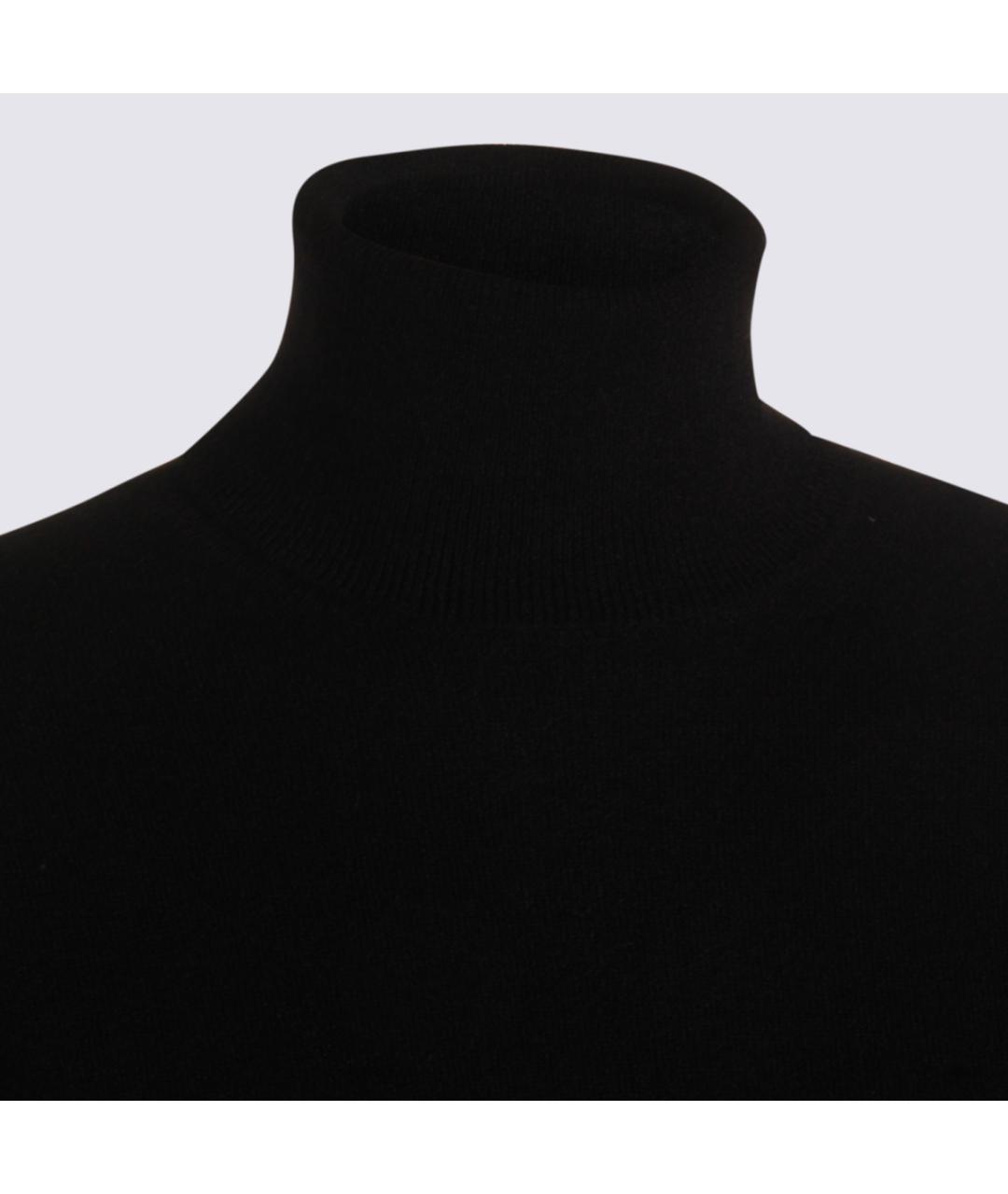 MALO Черный шерстяной джемпер / свитер, фото 4