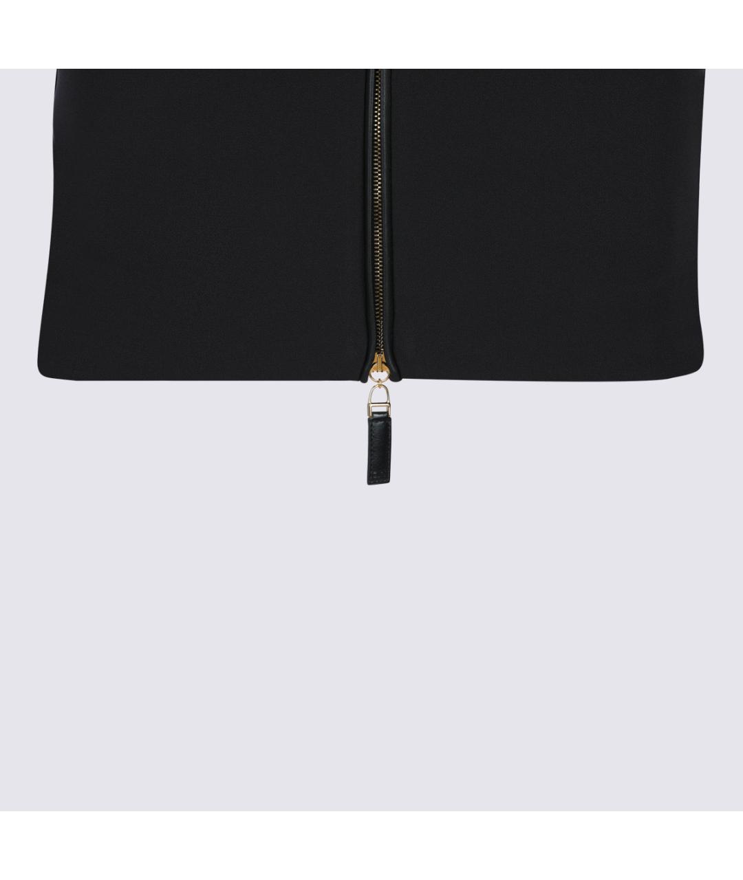 ELISABETTA FRANCHI Черная полиэстеровая юбка миди, фото 5