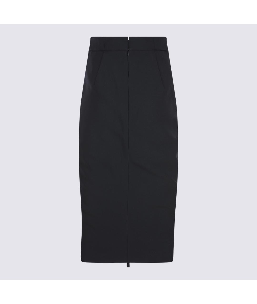 ELISABETTA FRANCHI Черная полиэстеровая юбка миди, фото 2
