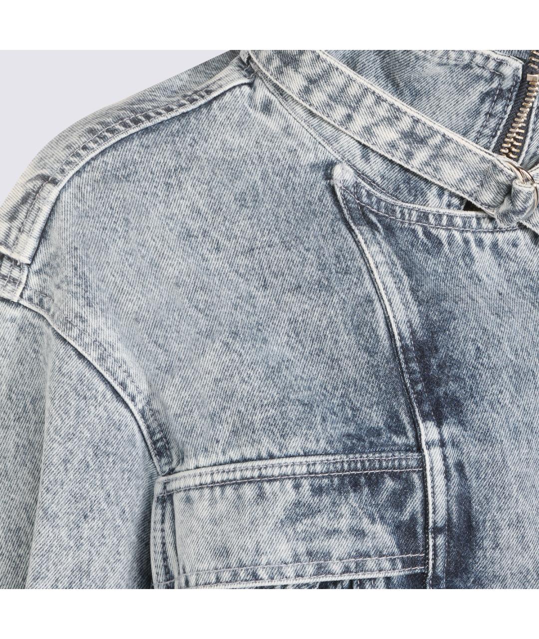 ISABEL MARANT ETOILE Голубая хлопковая куртка, фото 4