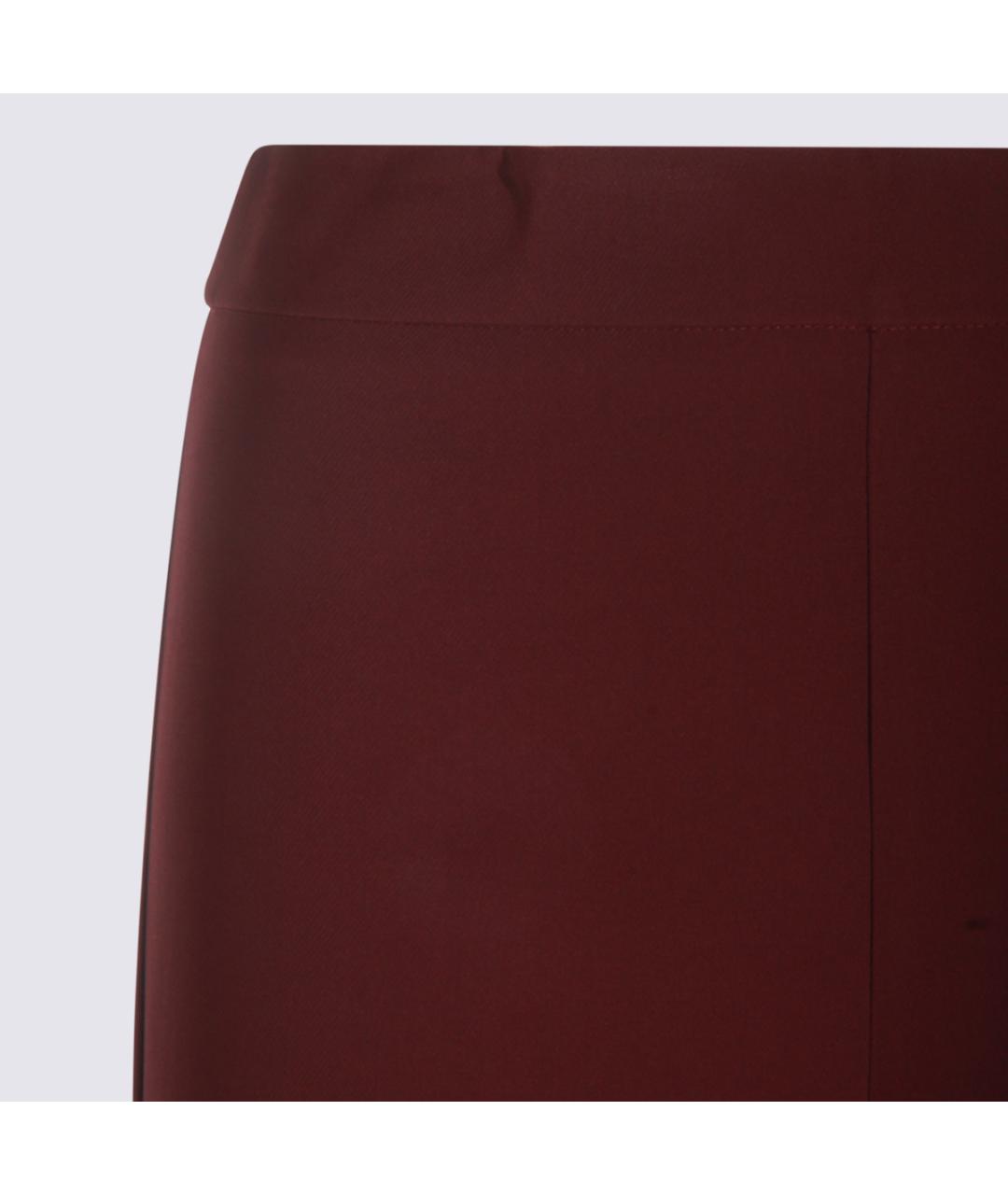 TWIN-SET Красные полиэстеровые прямые брюки, фото 3