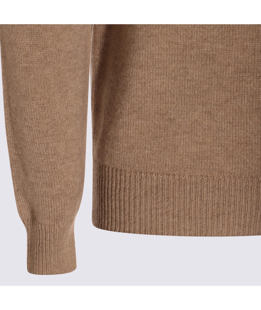 MALO Бежевый шерстяной джемпер / свитер, фото 3