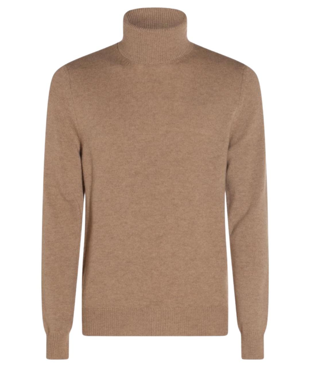 MALO Бежевый шерстяной джемпер / свитер, фото 1