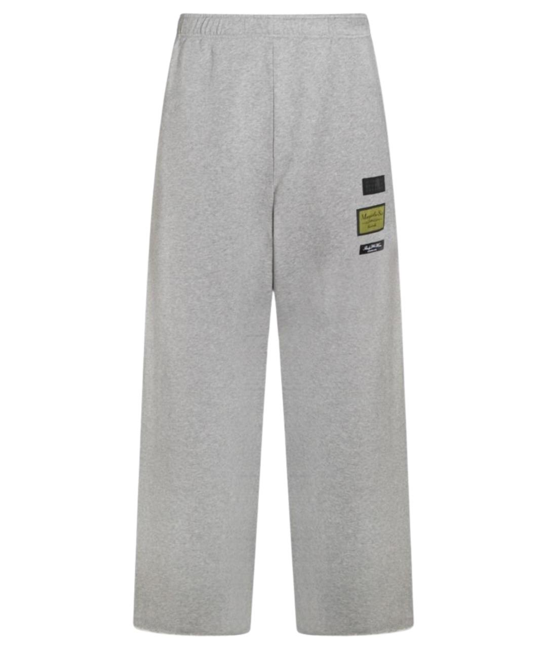 MM6 MAISON MARGIELA Серые хлопковые повседневные брюки, фото 1