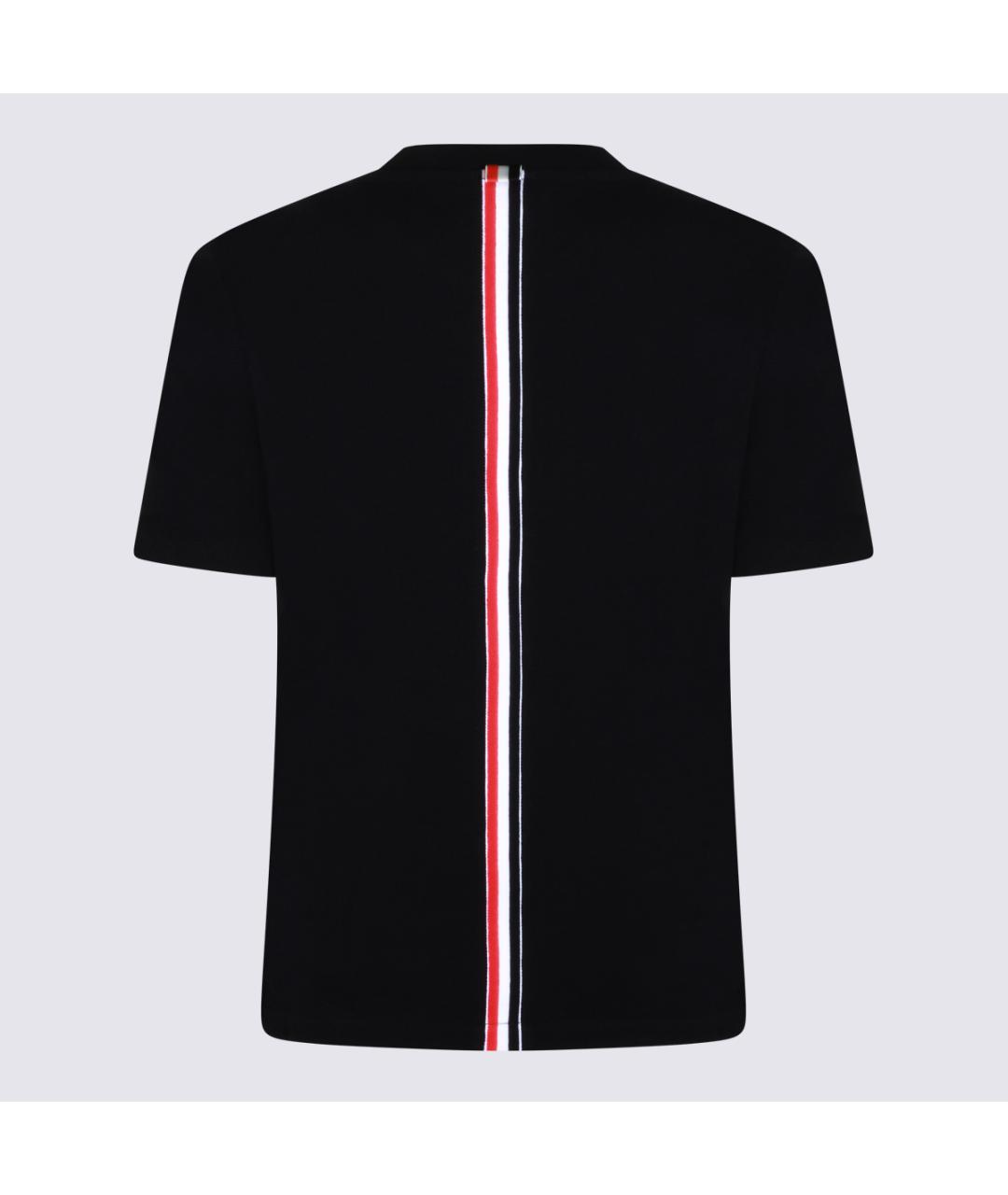 THOM BROWNE Синяя хлопковая футболка, фото 2