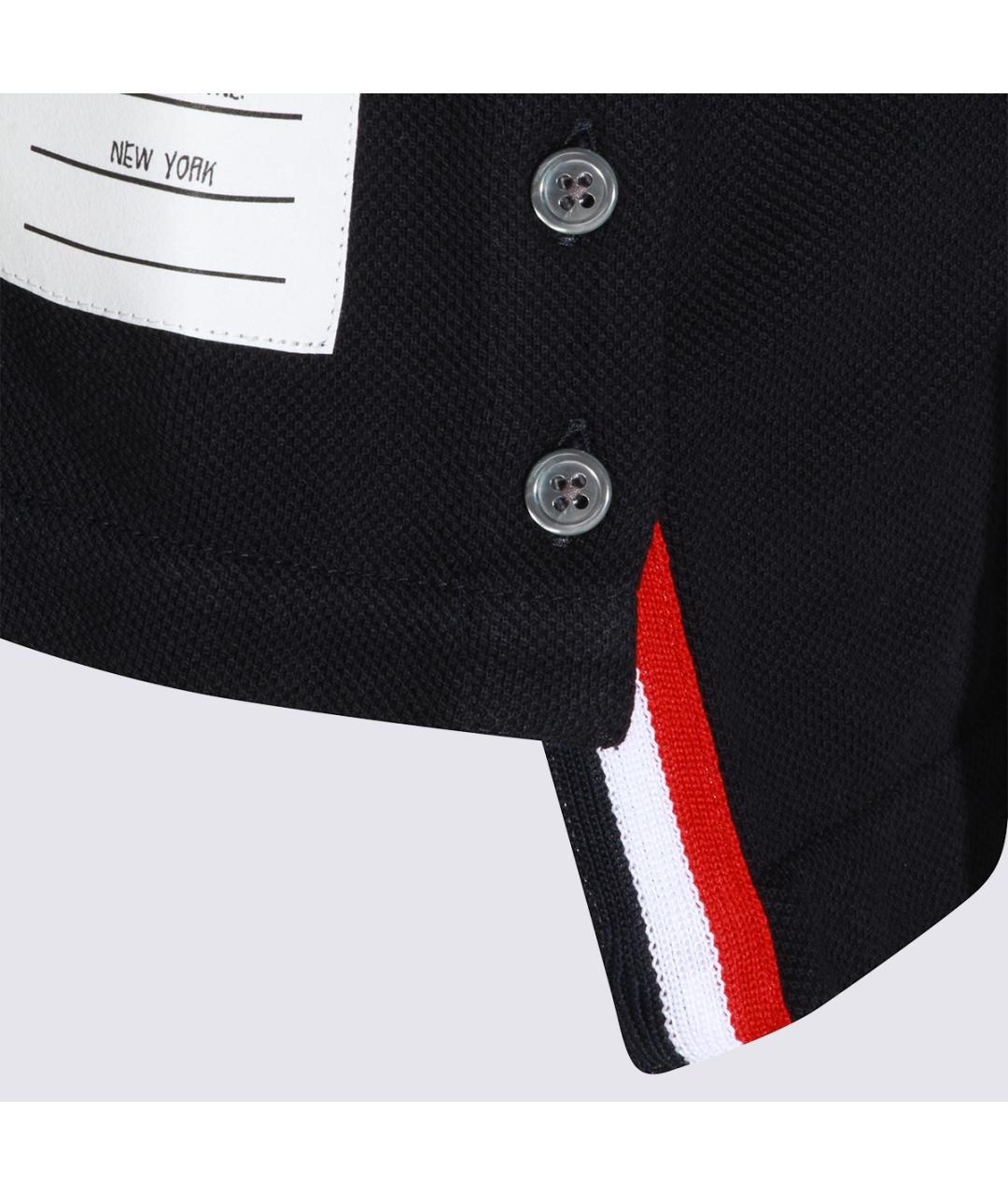 THOM BROWNE Синяя хлопковая футболка, фото 4