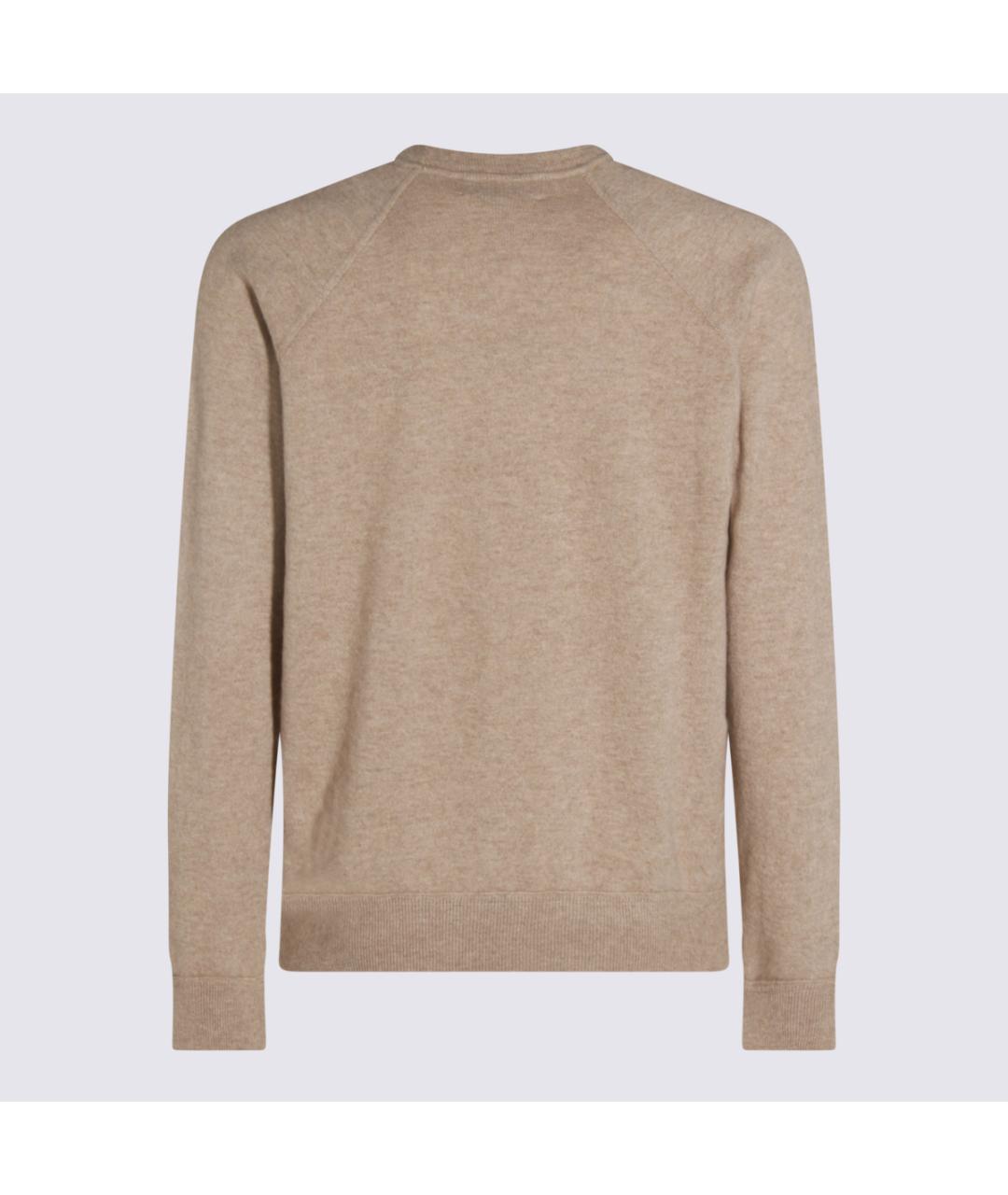 MALO Бежевый шерстяной джемпер / свитер, фото 2