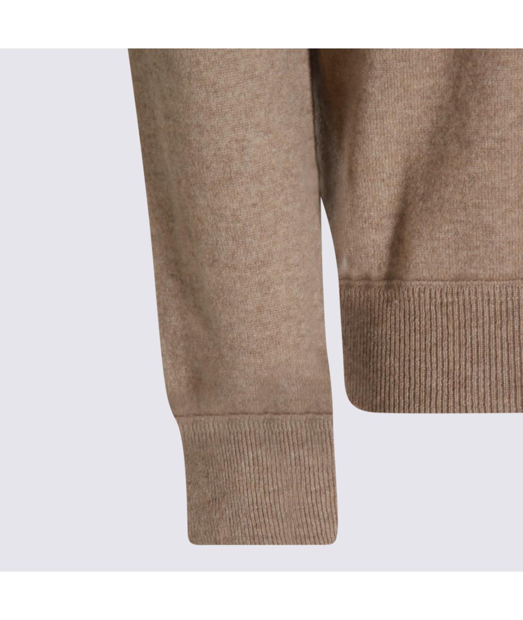 MALO Бежевый шерстяной джемпер / свитер, фото 3