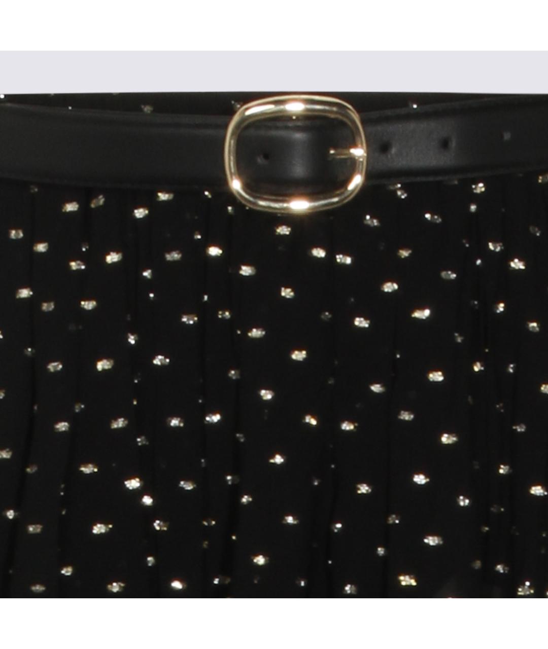 SELF-PORTRAIT Черная вискозная юбка миди, фото 3