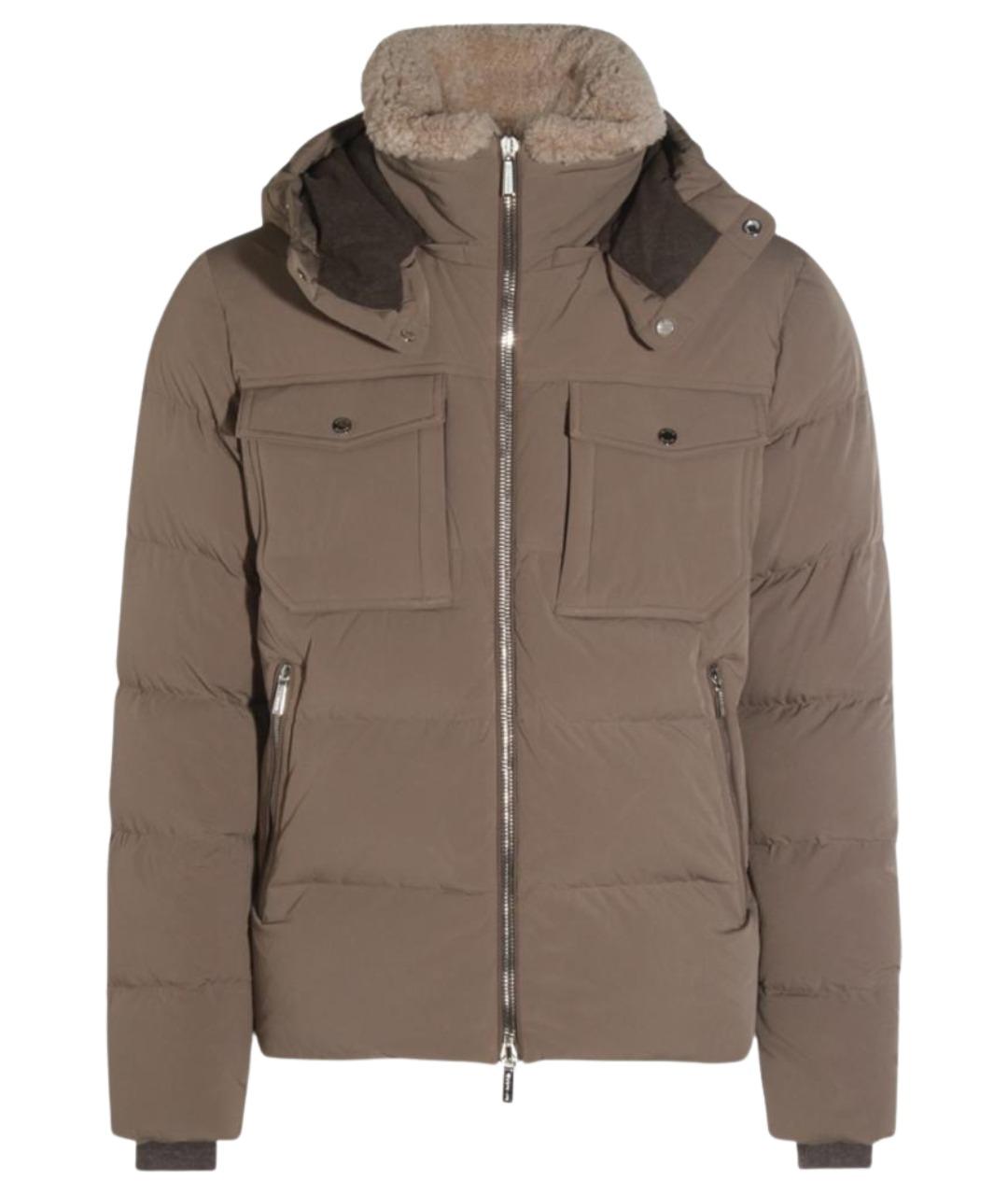 MOORER Коричневый пуховик, фото 1
