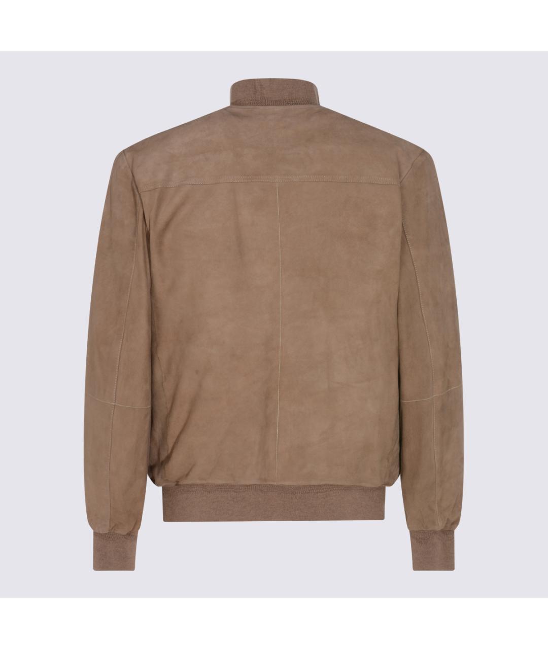 CANALI Коричневая замшевая куртка, фото 2