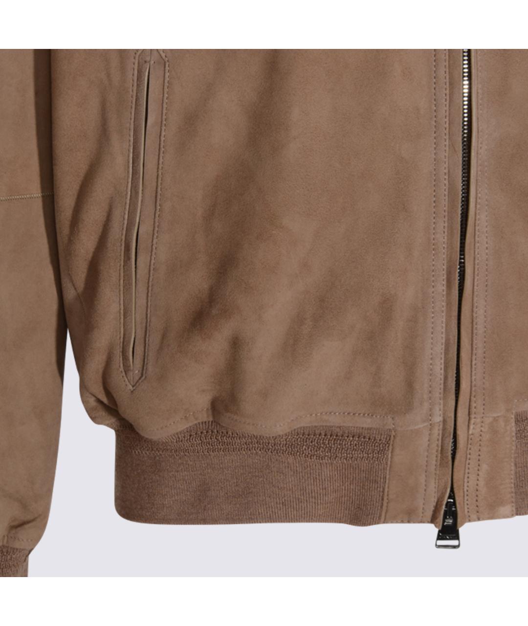 CANALI Коричневая замшевая куртка, фото 3