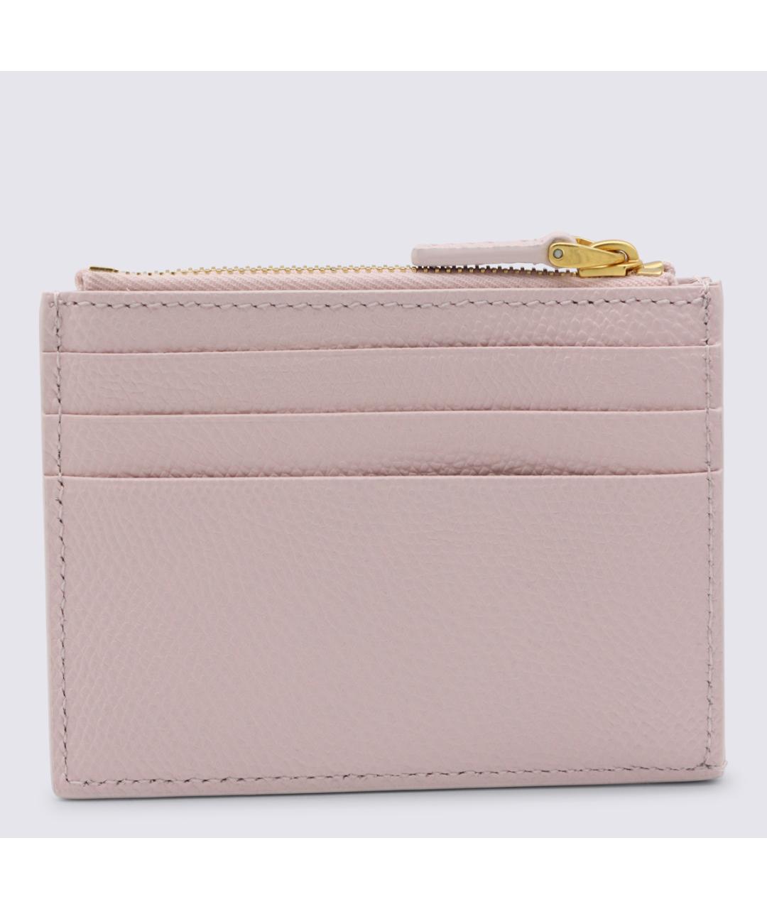 VALENTINO Розовый кожаный кошелек, фото 2