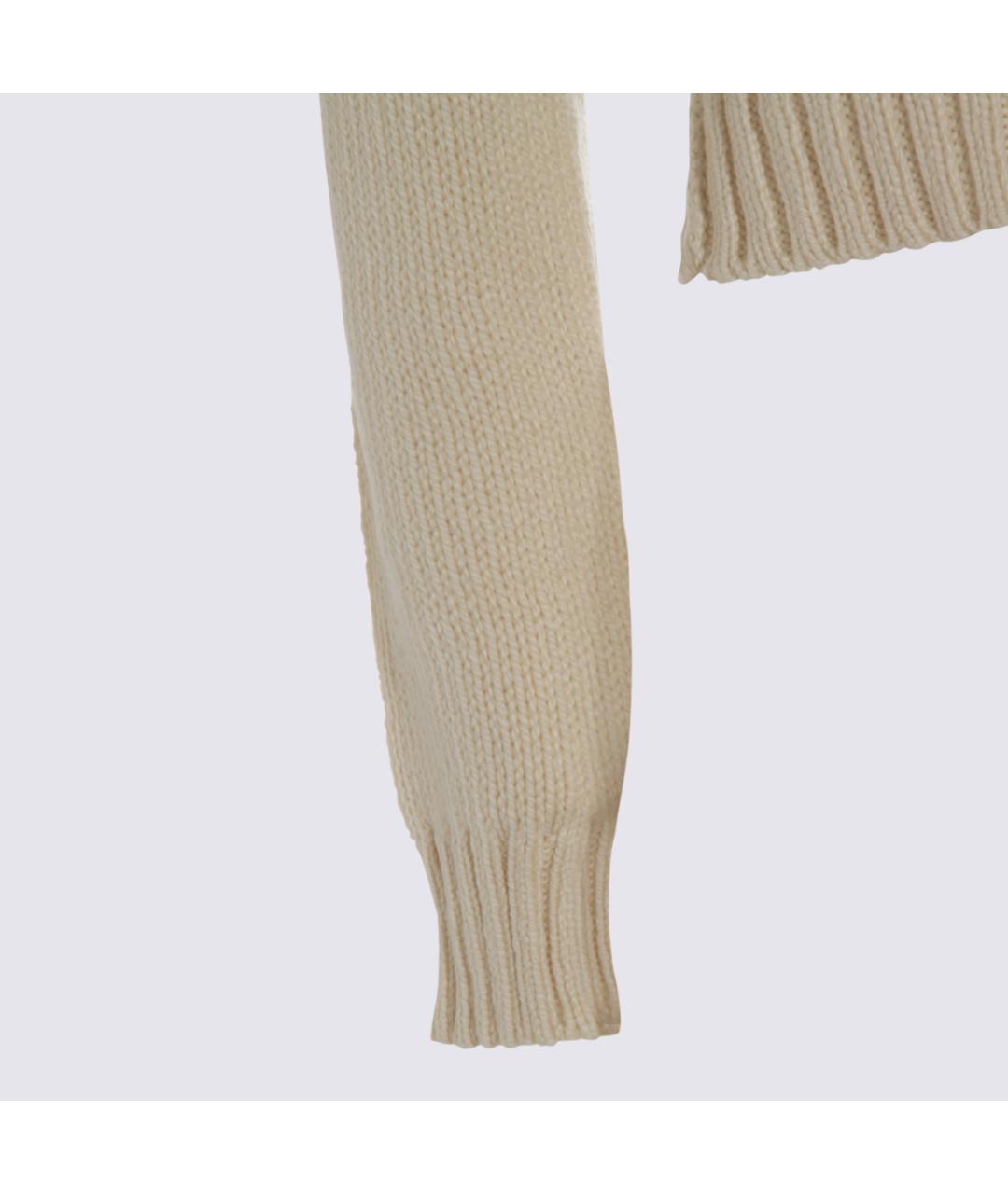 MALO Бежевый шерстяной джемпер / свитер, фото 4