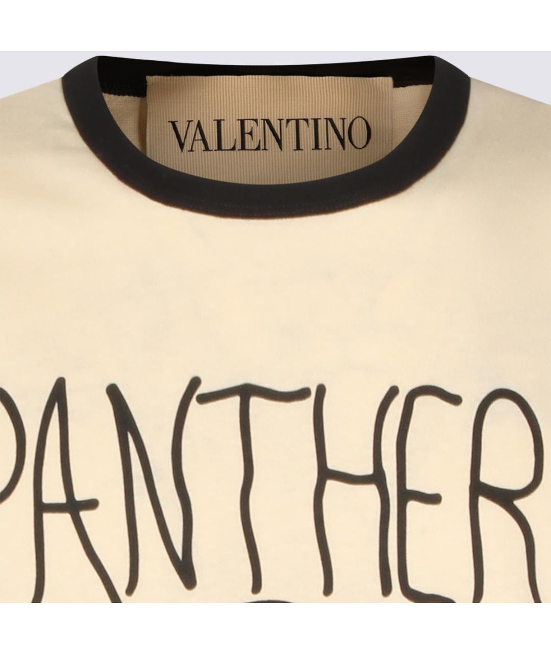 VALENTINO Бежевая хлопковая футболка, фото 3