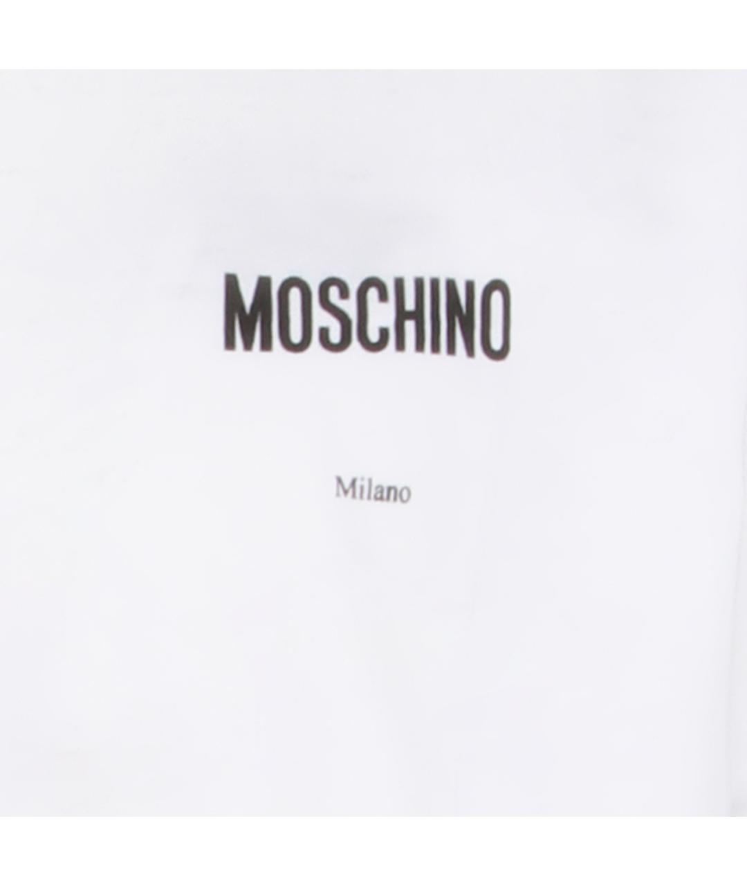 MOSCHINO Белая хлопковая футболка, фото 3