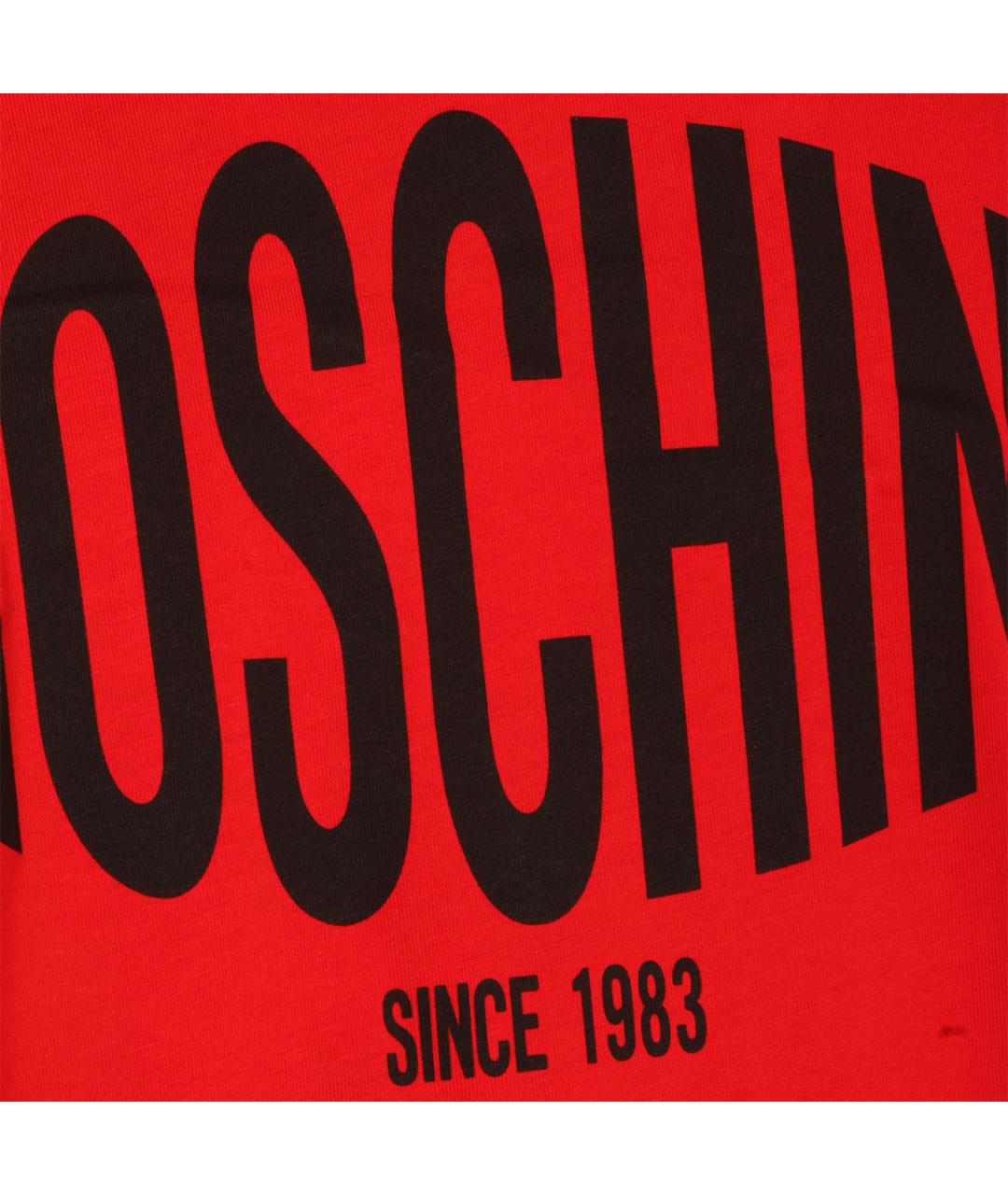 MOSCHINO Красная хлопковая футболка, фото 3