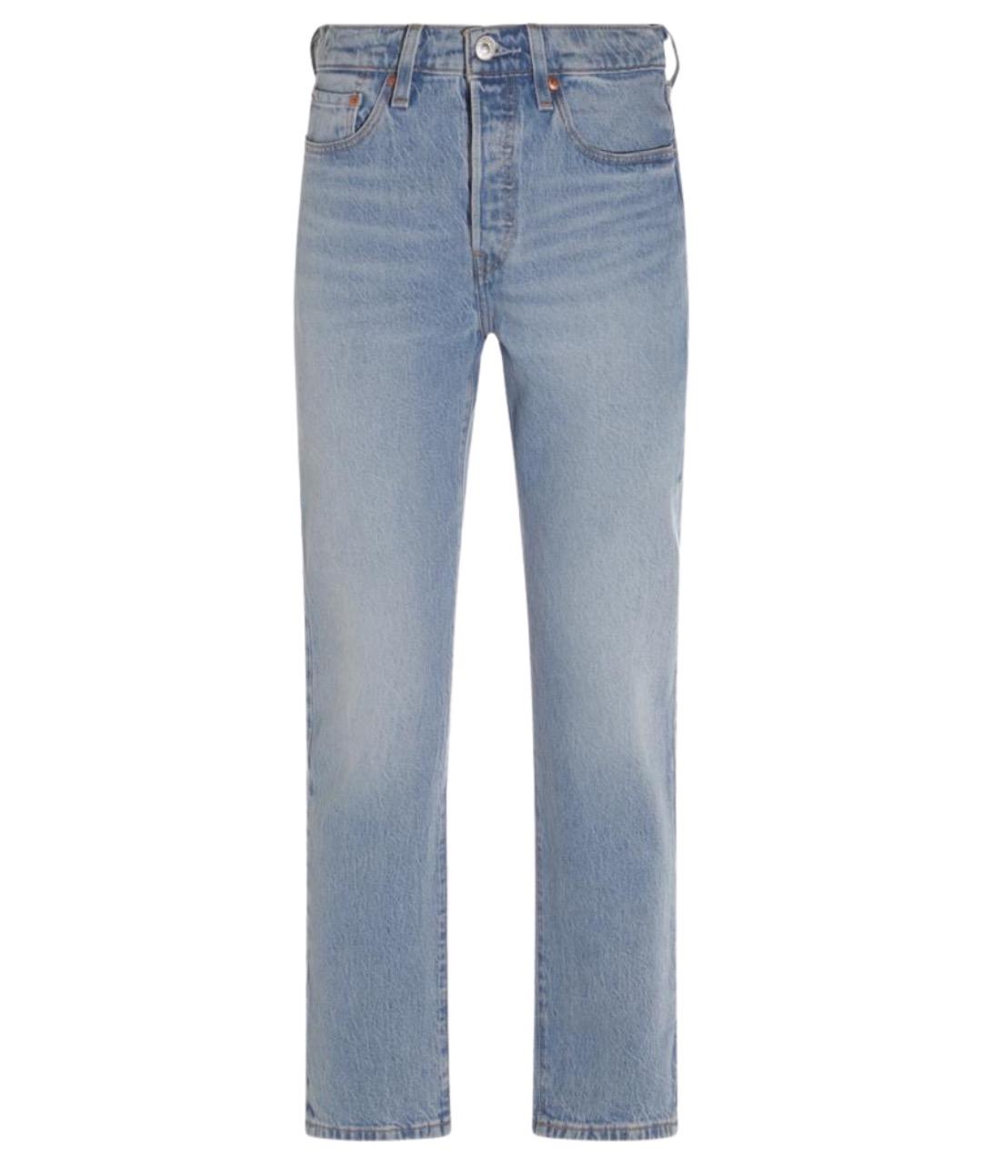 LEVI'S Голубые хлопковые прямые джинсы, фото 1