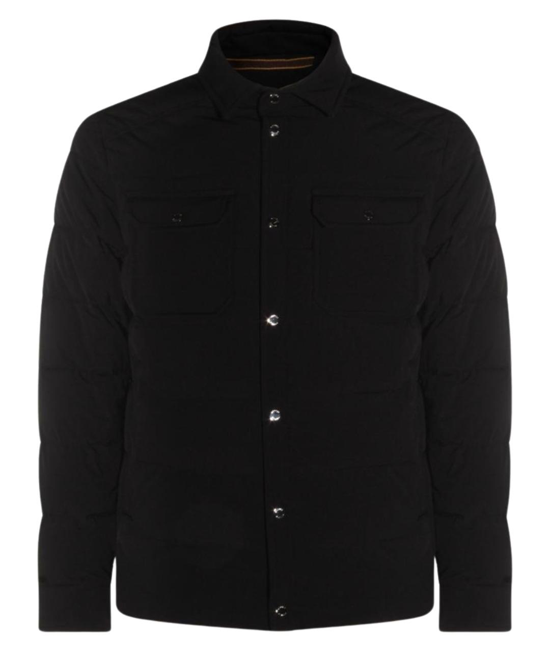 MOORER Синее полиэстеровое пальто, фото 1