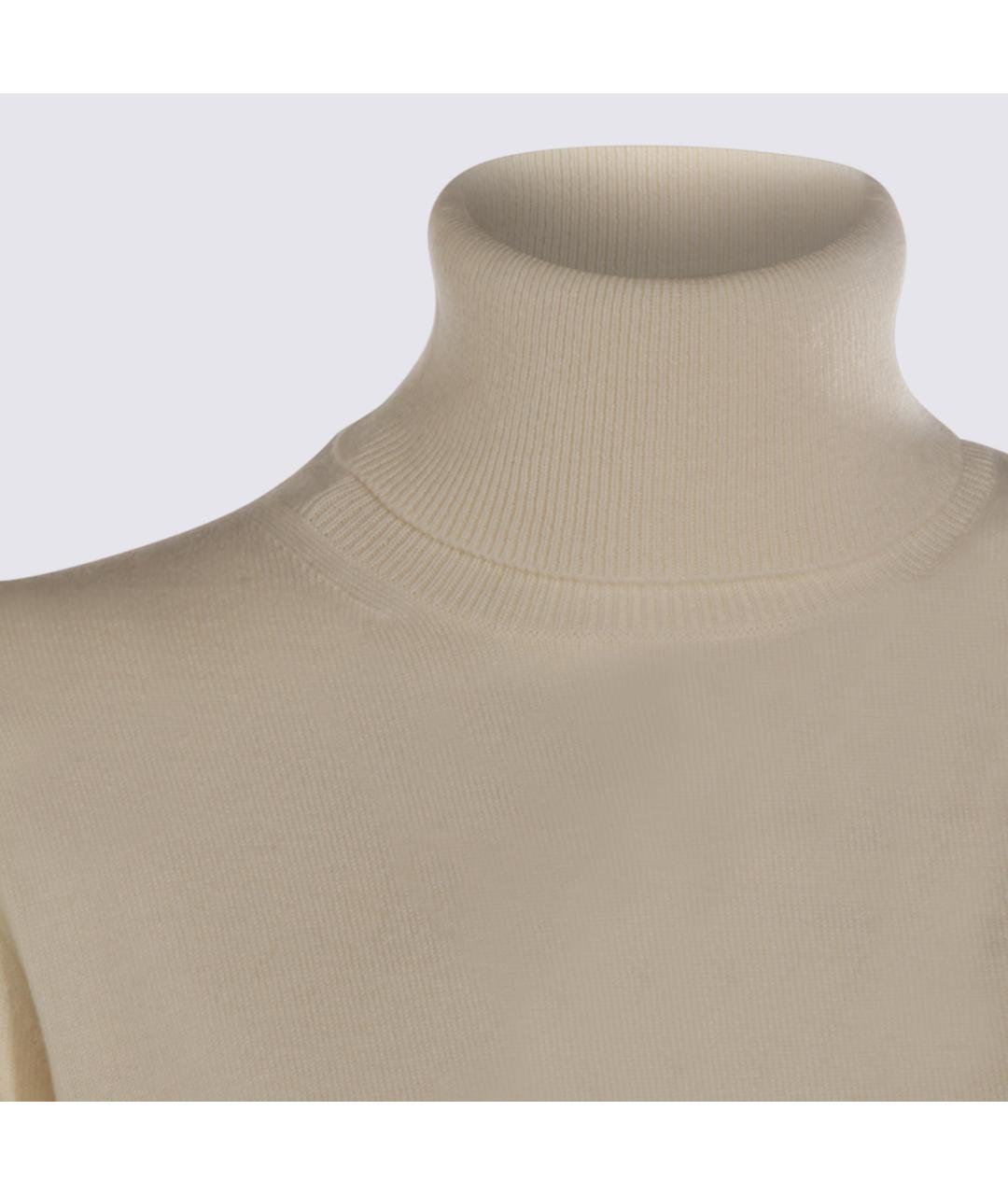 MALO Белый кашемировый джемпер / свитер, фото 3