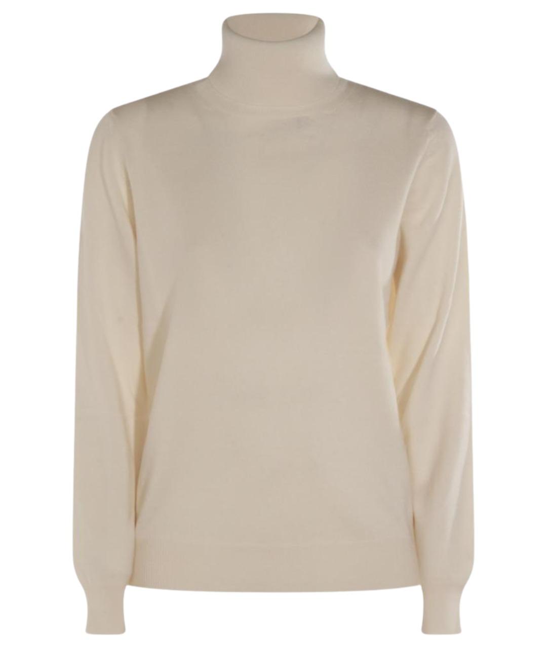 MALO Белый кашемировый джемпер / свитер, фото 1