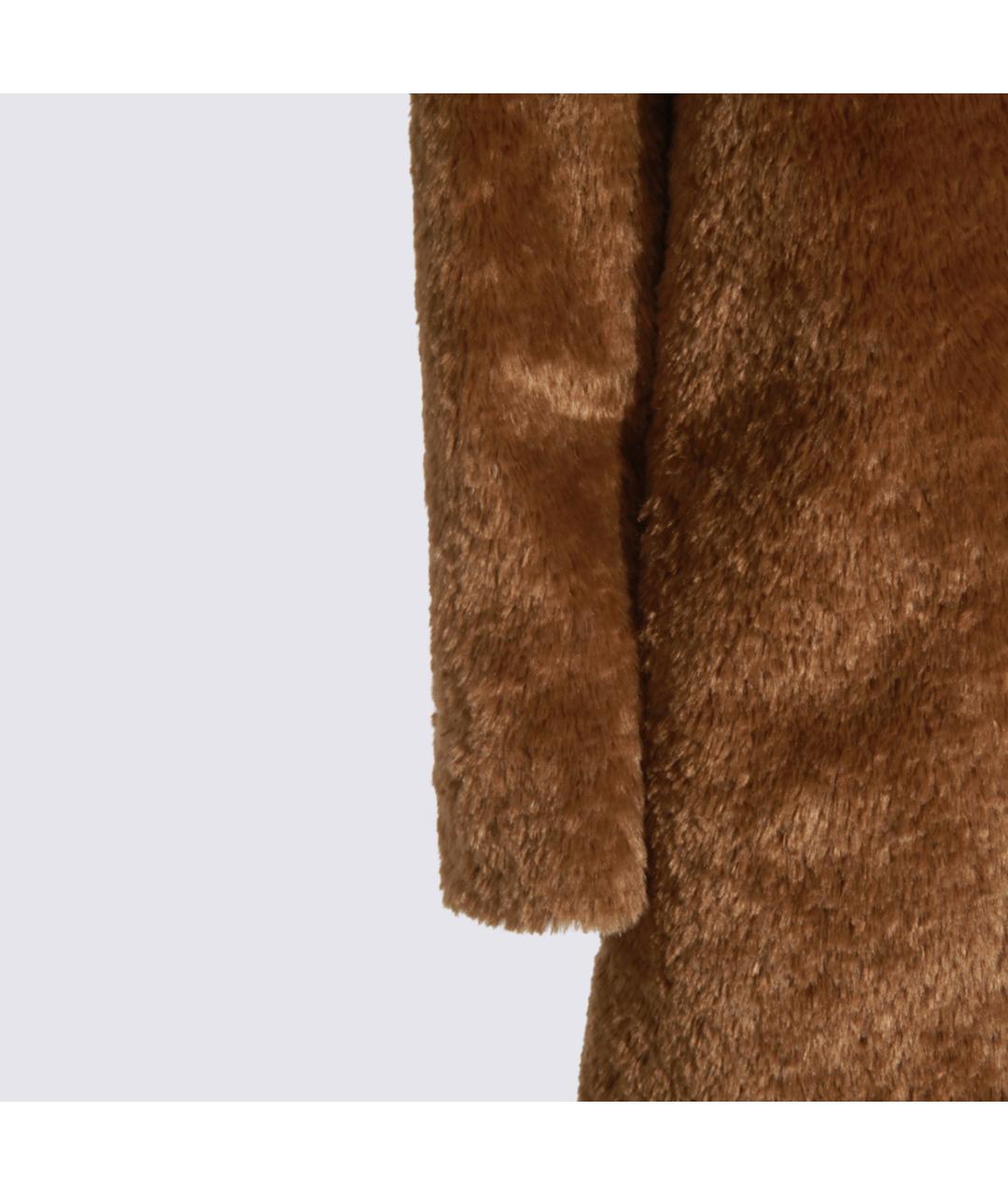 HERNO Коричневая полиэстеровая шуба, фото 3