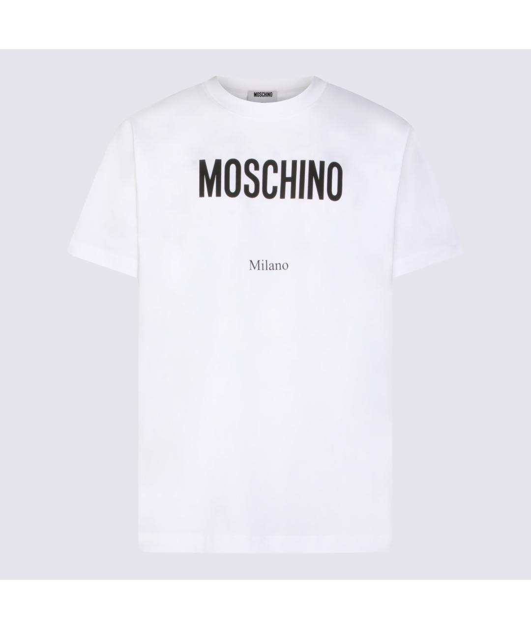 MOSCHINO Белая хлопковая футболка, фото 4