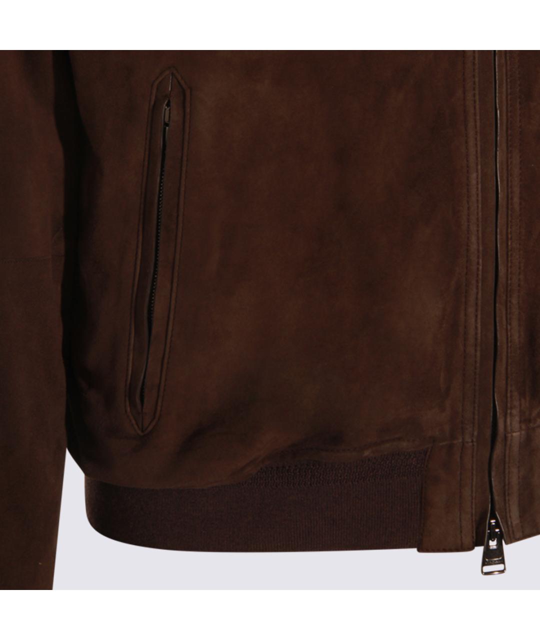CANALI Коричневая замшевая куртка, фото 3