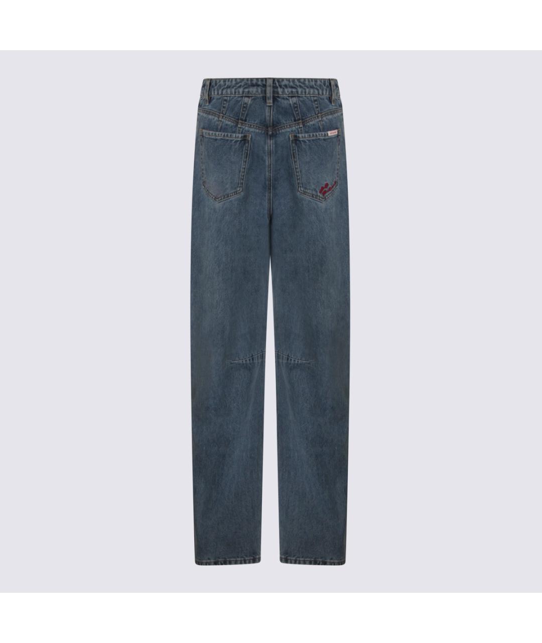 SELF-PORTRAIT Синие хлопковые прямые джинсы, фото 2