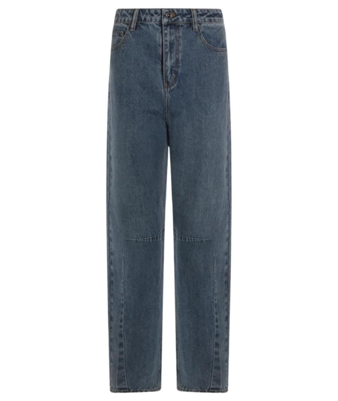 SELF-PORTRAIT Синие хлопковые прямые джинсы, фото 1