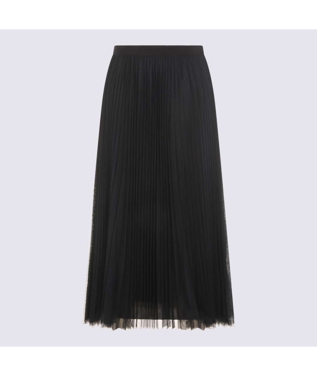 FABIANA FILIPPI Темно-синяя полиэстеровая юбка миди, фото 2