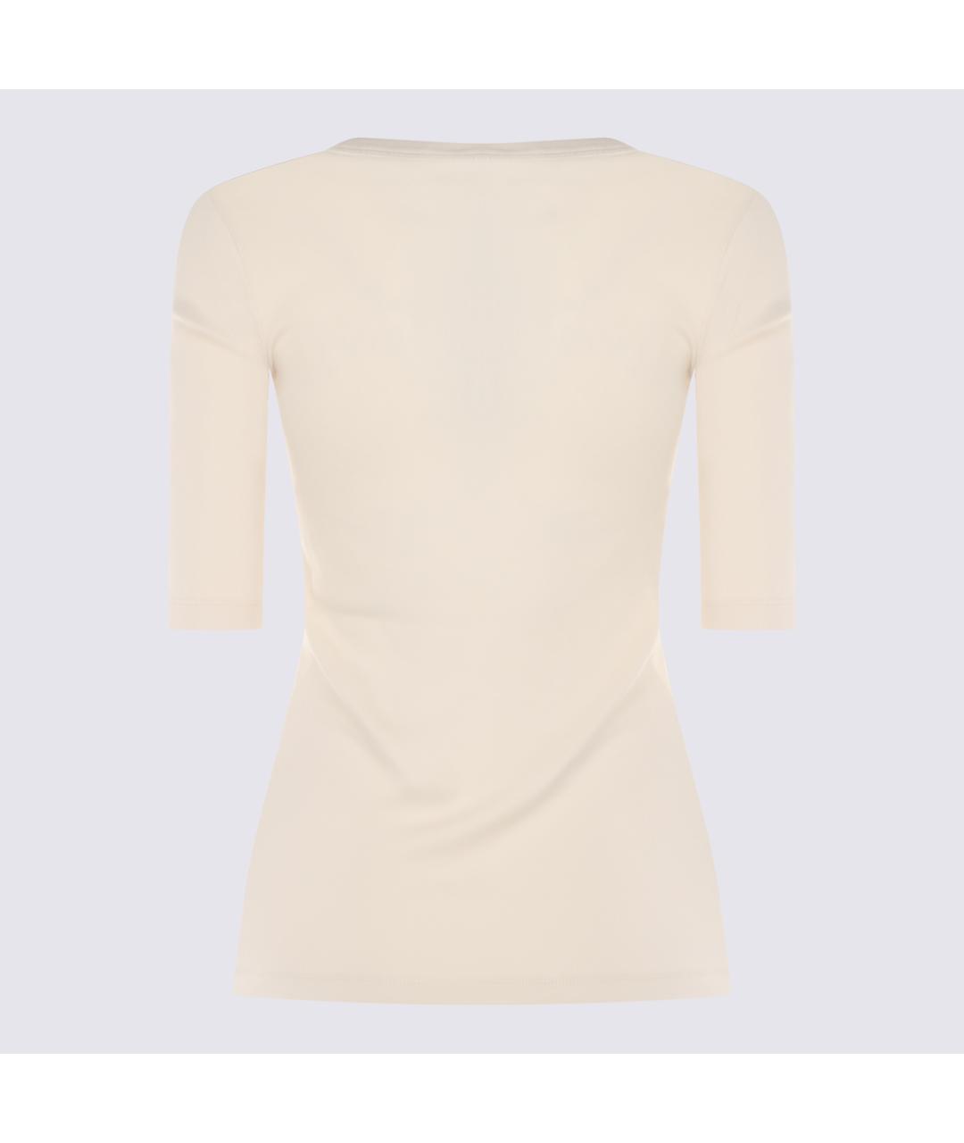 FABIANA FILIPPI Бежевая хлопковая футболка, фото 2
