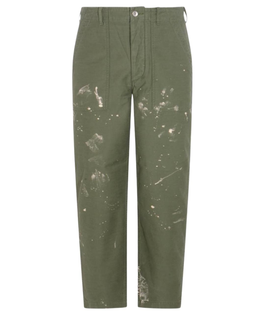 AURALEE Зеленые шерстяные повседневные брюки, фото 1