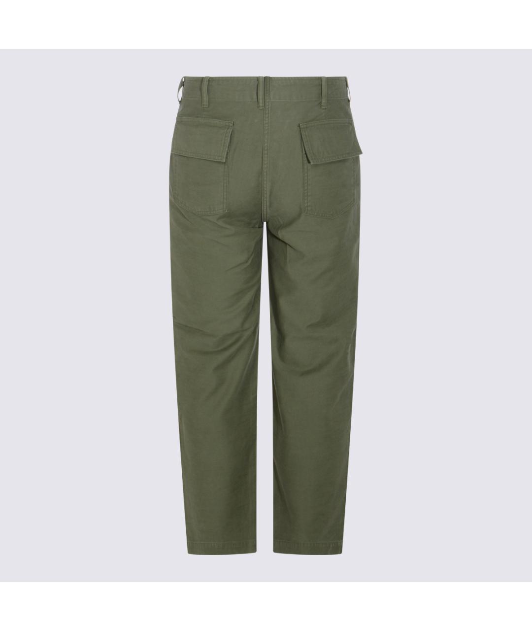 AURALEE Зеленые шерстяные повседневные брюки, фото 2